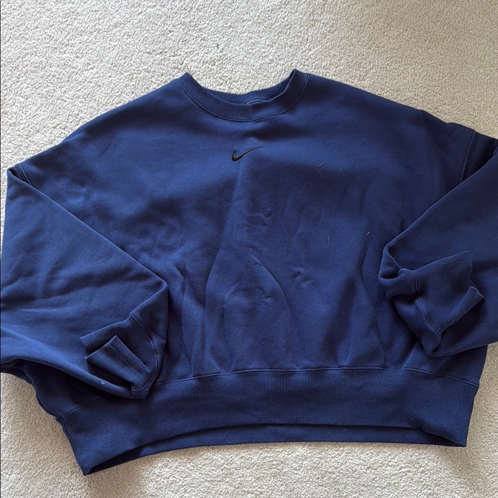 Nike Blue Crewneck Sweatshirt Relaxed Fit